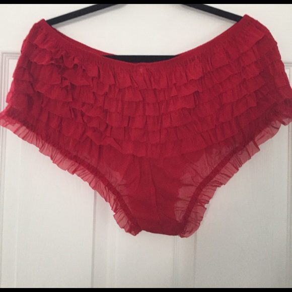 Unworn Cacique red ruffled bloomers - Picture 2 of 4
